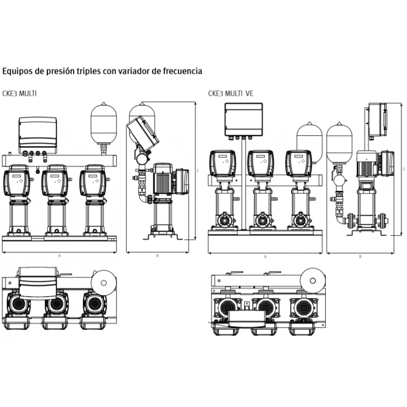 BOMBA VERT MULTI 5.5CV 400V (TF) VE94 13