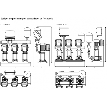 BOMBA VERT MULTI 5.5CV 400V (TF) VE94 13